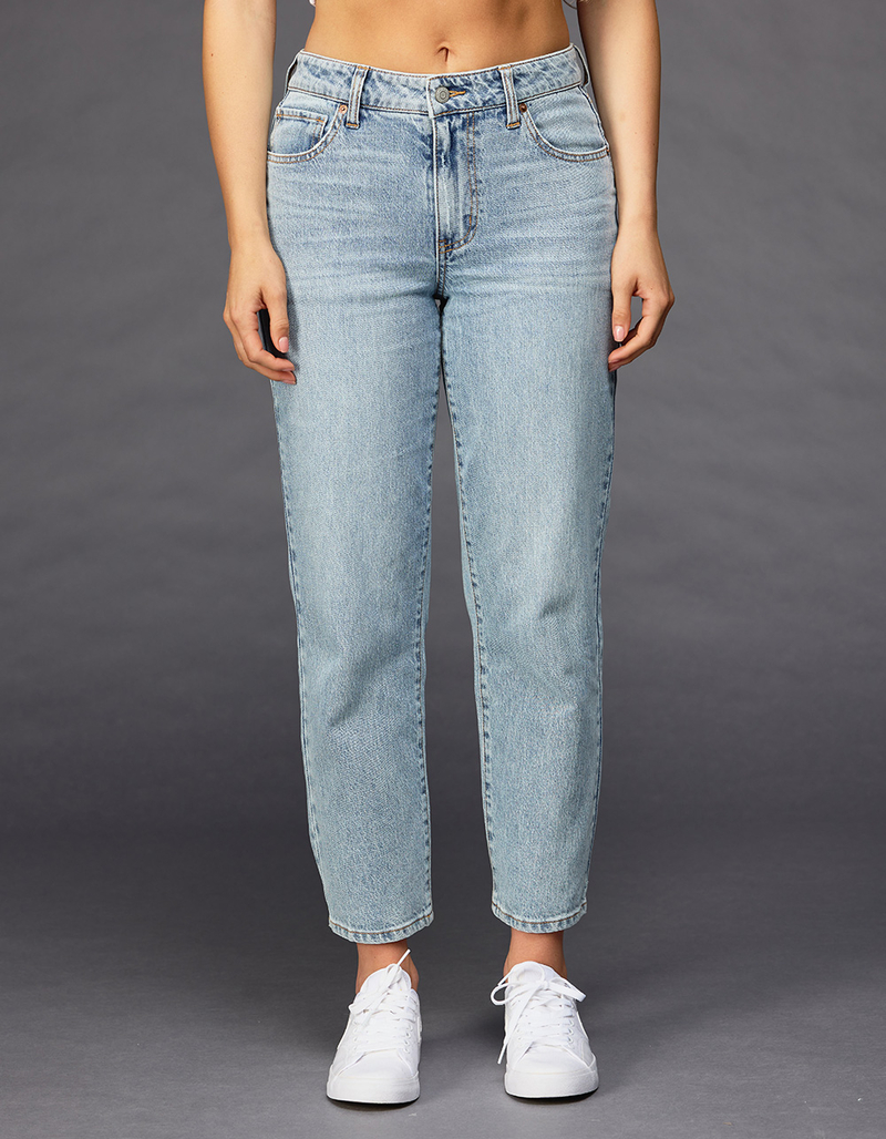 Risen Mid-Rise Straight Ankle Jeans
