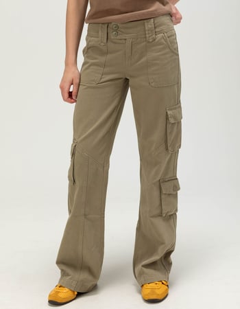 RSQ Womens Low Rise Baggy Bootcut Cargo Pants Alternative Image