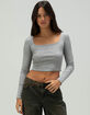 TILLYS Square Neck Womens Long Sleeve Tee image number 1