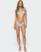 EDIKTED Golden Ruffle Edge Triangle Bikini Top image number 3