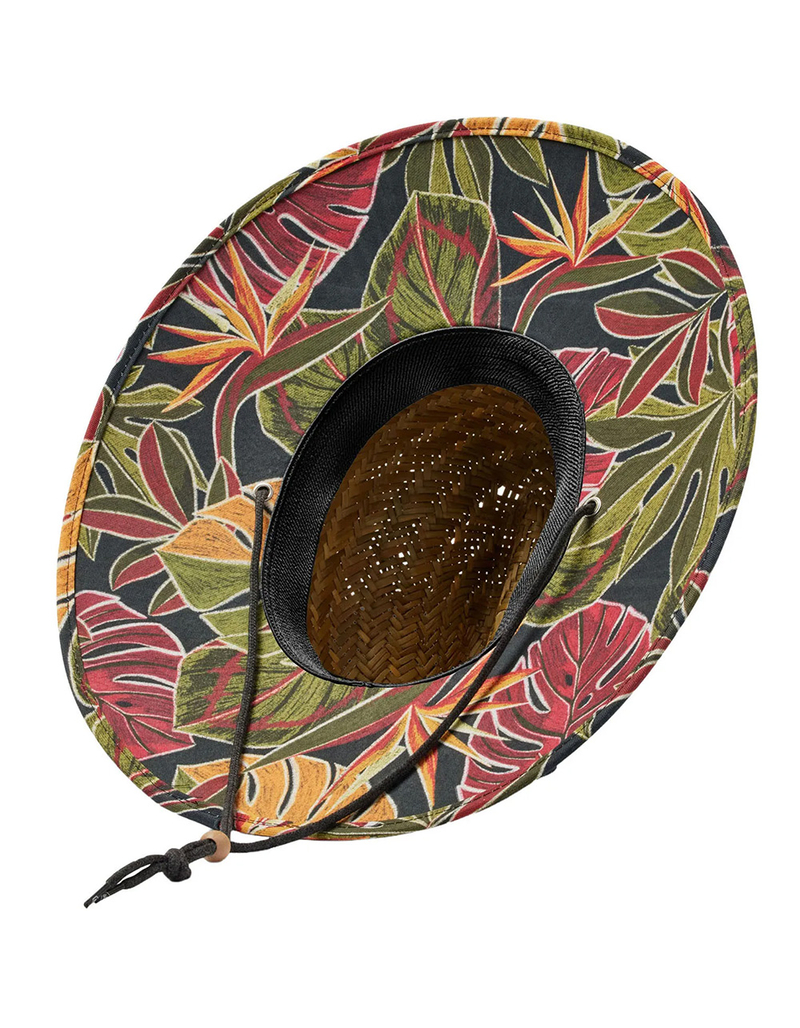 HEMLOCK HAT CO. Tropical Foliage UPF 50+ Lifeguard Straw Hat image number 1