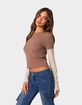 EDIKTED Mood Layered Long Sleeve Tee image number 3