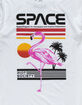 RIOT SOCIETY Space Flamingo White Mens T-Shirt image number 2
