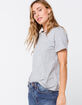 FULL TILT Essentials Slub Womens Heather Grey Tee image number 2