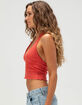 RSQ Womens Pointelle Halter Top image number 3