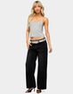 EDIKTED Petite Raelynn Washed Low Rise Baggy Jeans image number 4