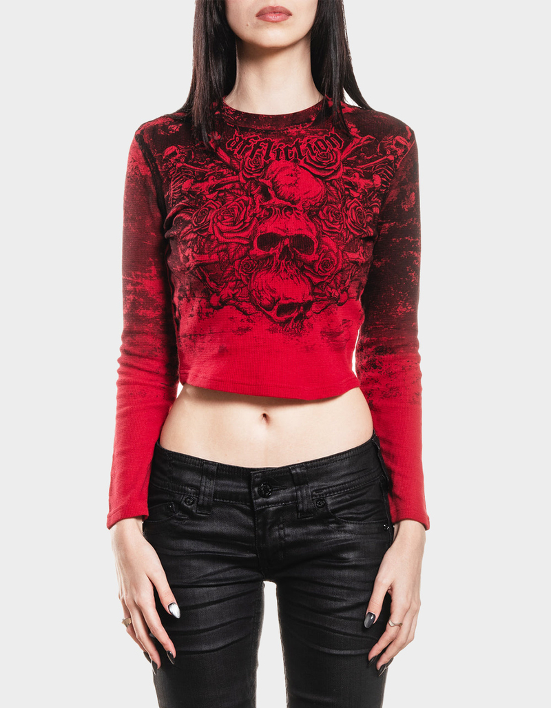 AFFLICTION Sands Of Burden Womens Crop Thermal image number 0