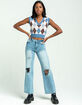 RSQ Small Print Argyle Womens Vest image number 4