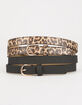 FULL TILT 2 Pack Leopard & Solid Belts image number 1