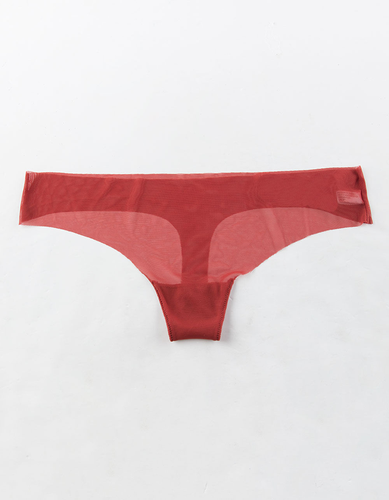 FULL TILT Laser Cut Mesh Rust Thong image number 0