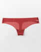 FULL TILT Laser Cut Mesh Rust Thong image number 1