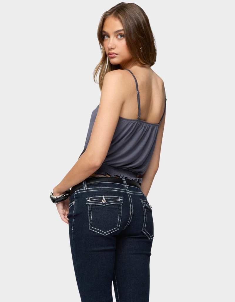 EDIKTED Ripley Tie Front Tank Top image number 2