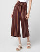 SKY AND SPARROW Stripe Crop Womens Wide Leg Pants image number 1