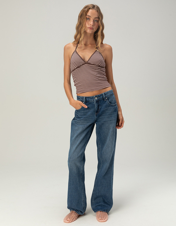 RSQ Womens Stripe Halter Top Alternative Image