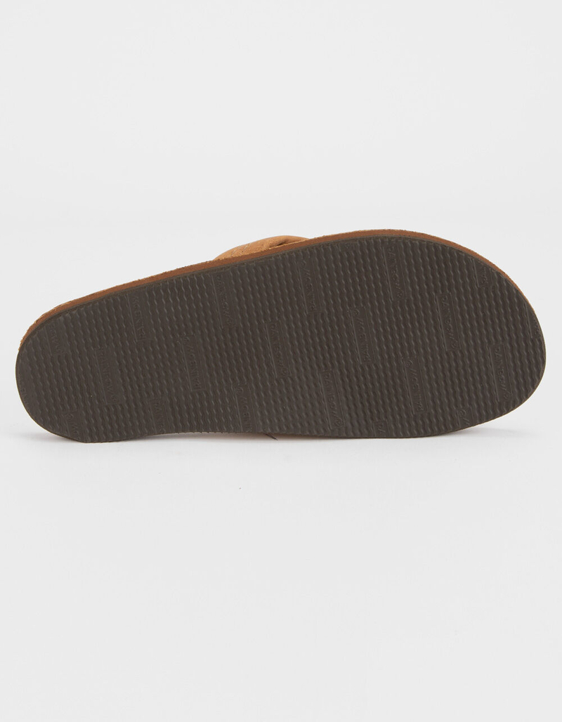 RAINBOW Luxury Leather Single Layer Arch Support Mens Flip Flops image number 4