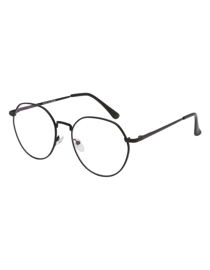 BLUE CROWN Round Black Glasses image number 0