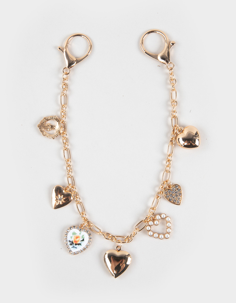 FULL TILT Heart Locket Pearl Bag Charm image number 0