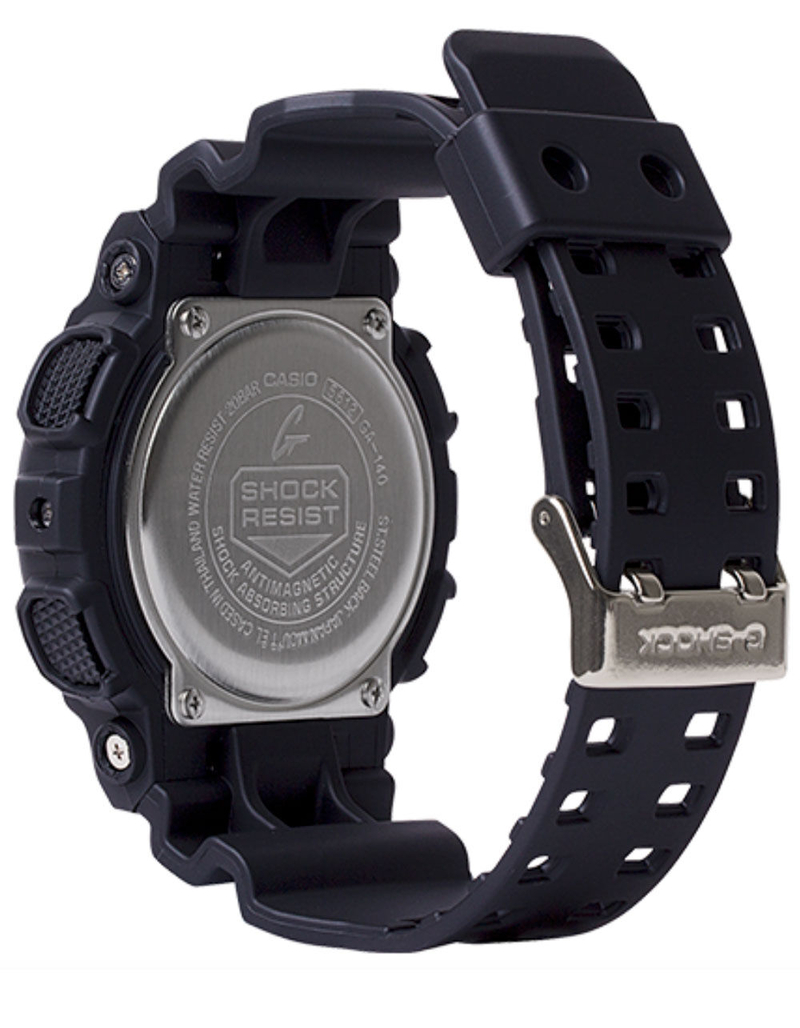 G-SHOCK GA140-1A4 Black & Red Watch image number 1