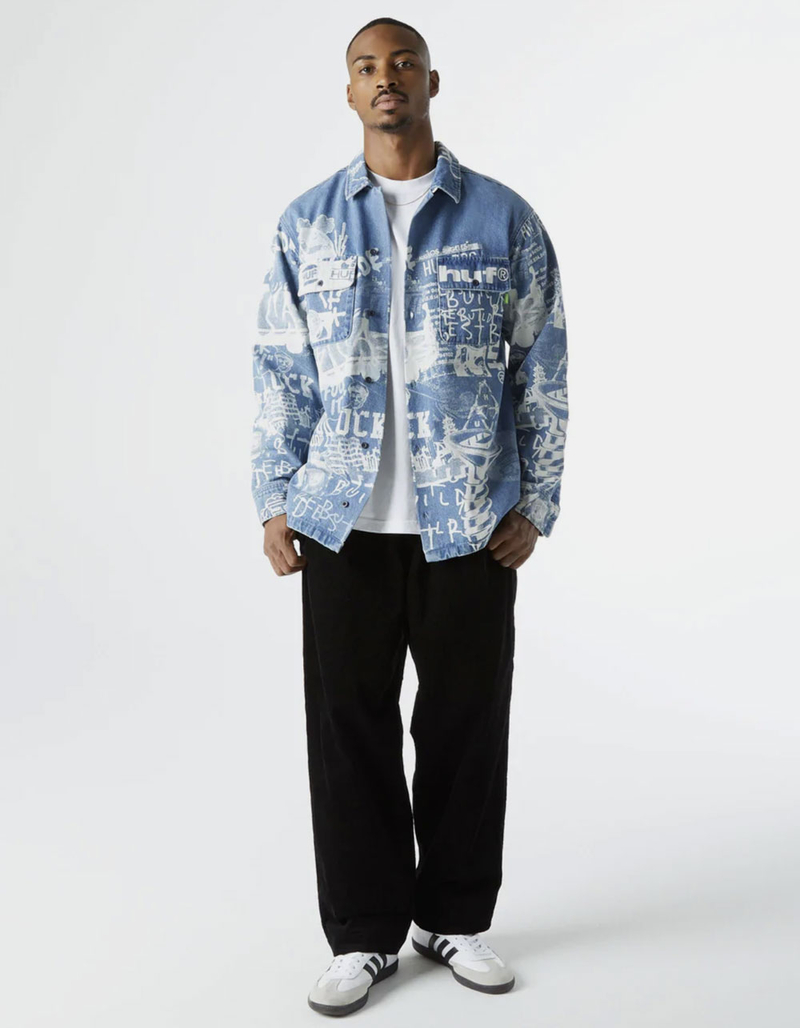HUF Twenty Denim Mens Shirt Jacket image number 8