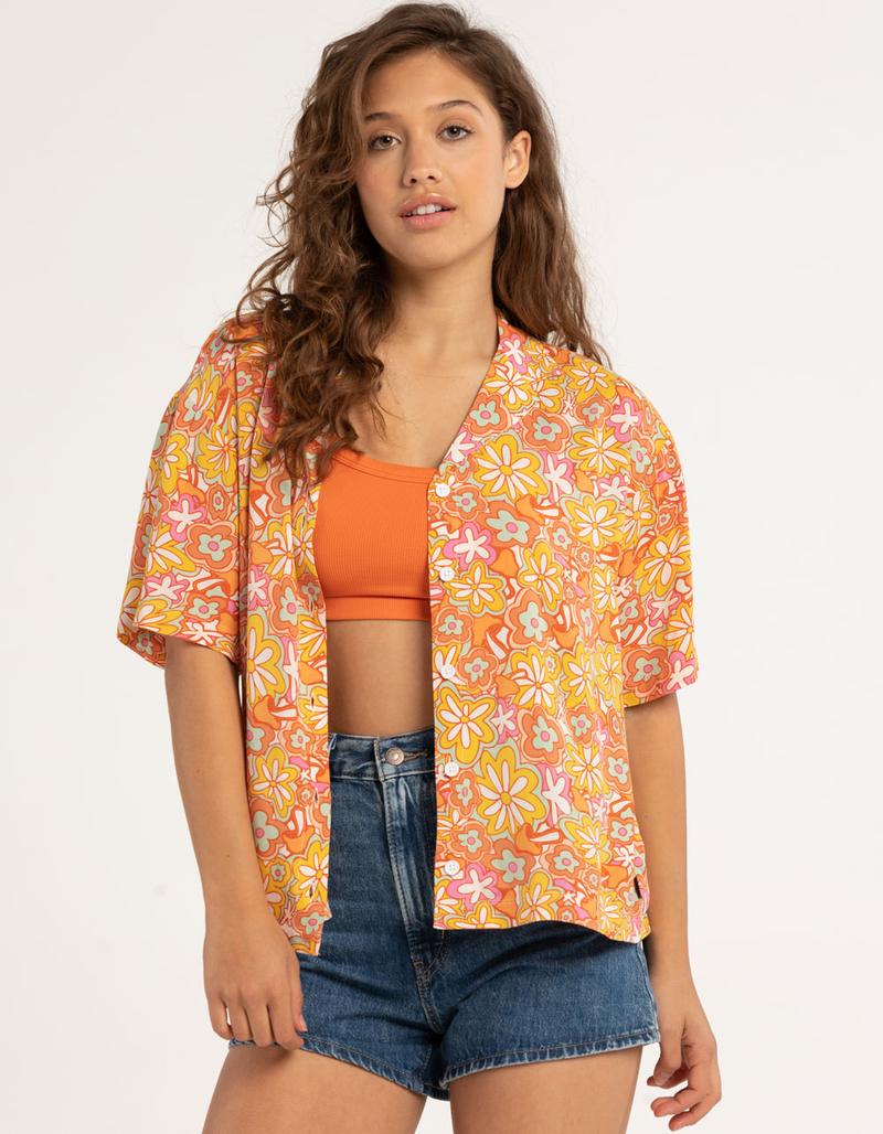 VANS Resort Floral Womens Button Up Shirt image number 0