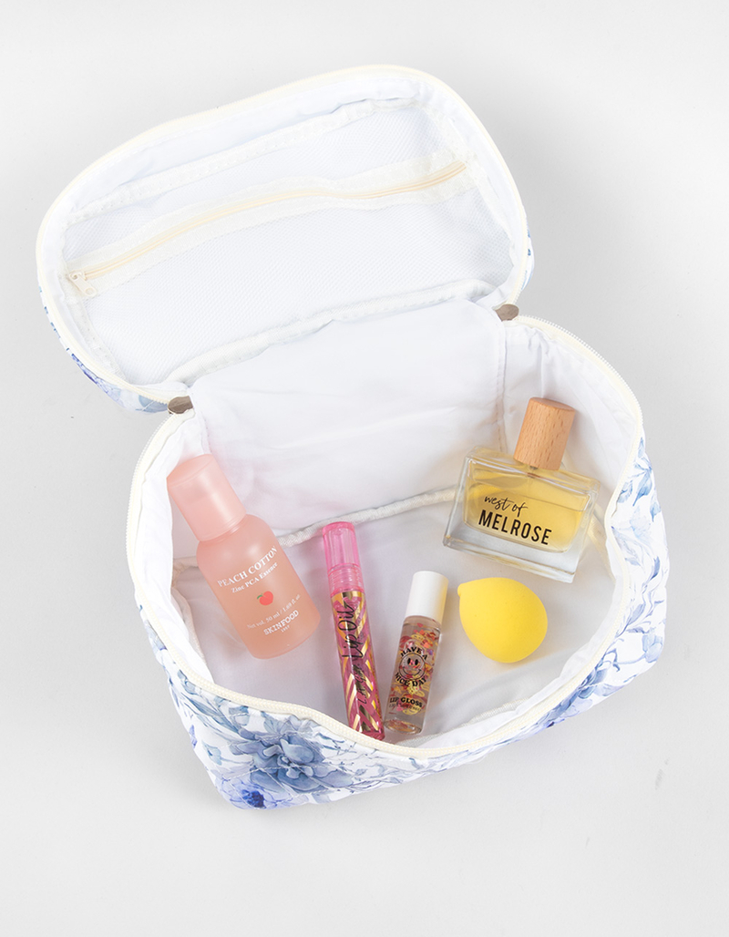 TILLYS Quilted Floral Cosmetic Bag image number 5