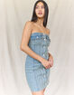 WEST OF MELROSE Denim Tube Womens Dress image number 3