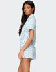 EDIKTED Camden Floral Pointelle Button Up Shirt image number 5