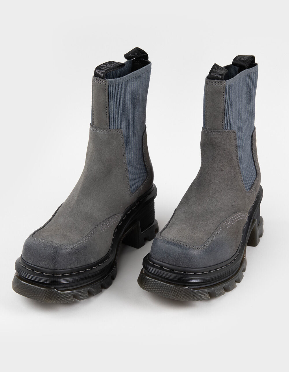 DR. MARTENS Corran Chelsea Suede Womens Boots - GUNMETAL