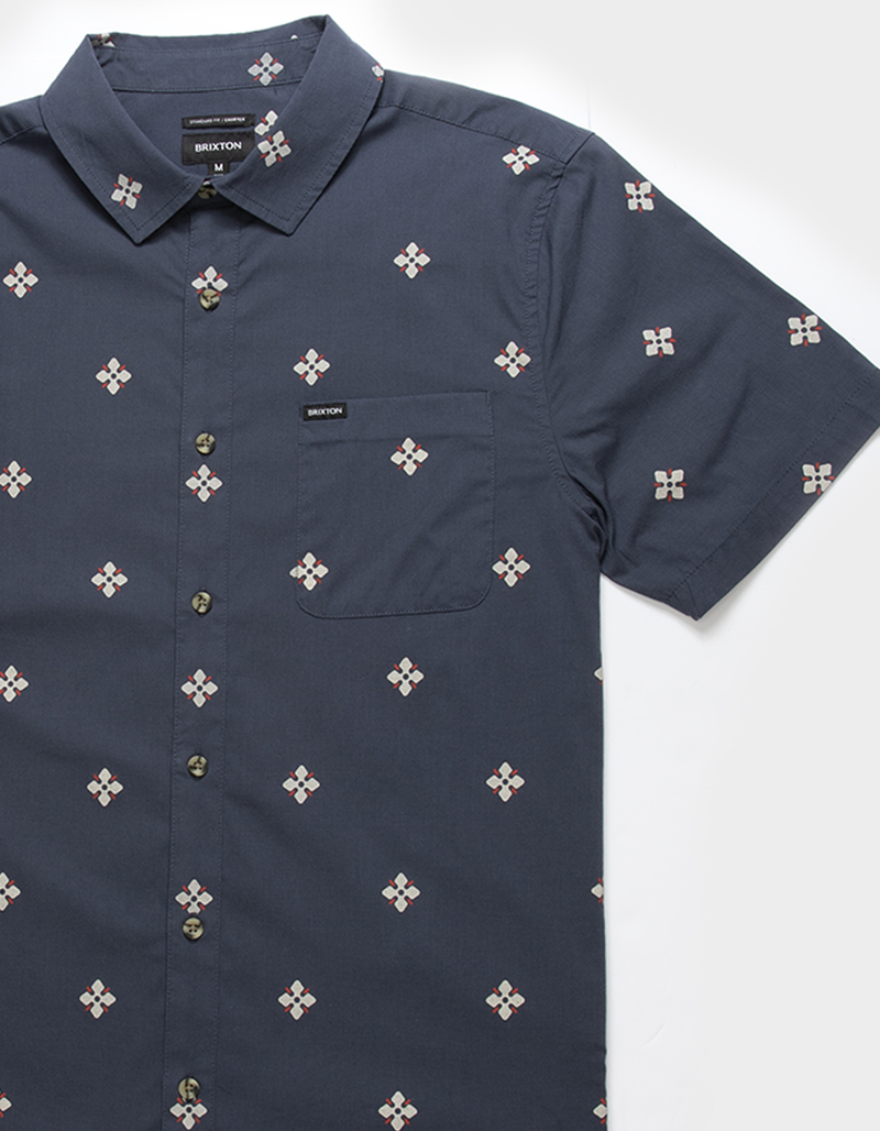 BRIXTON Charter Print Button Up Mens Shirt image number 1