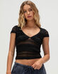 FULL TILT Womens Lace Top image number 1