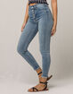 IVY & MAIN Exposed Button Crop Womens Skinny Jeans image number 1