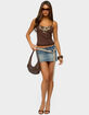 EDIKTED Sequin Butterfly Ribbed Tank Top image number 5