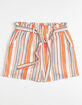 FOR ALL SEASONS Stripe Paperbag Girls Shorts image number 1