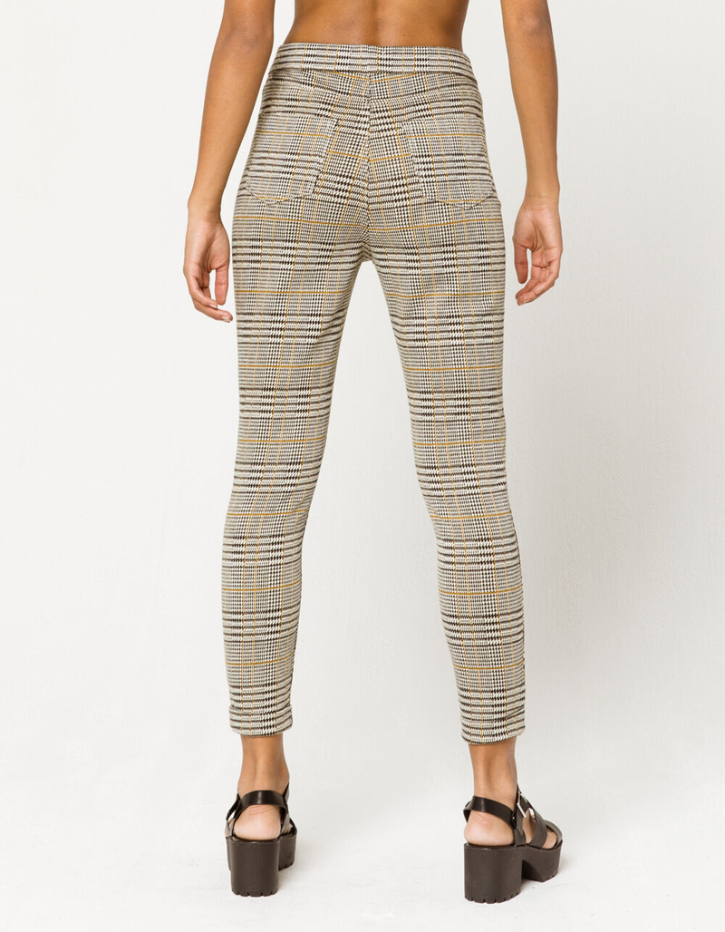 SKY AND SPARROW Plaid Womens Skinny Pants image number 4