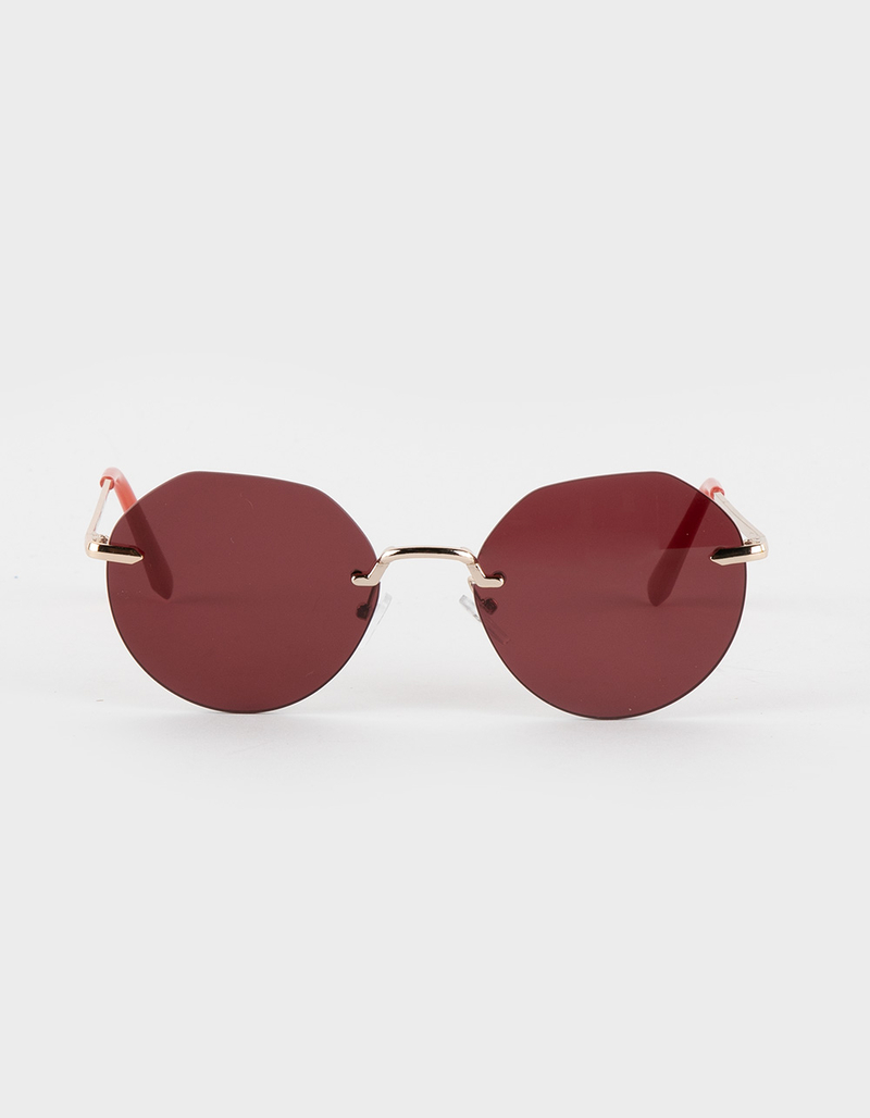 RSQ Rimless Round Sunglasses image number 1