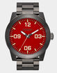 NIXON Corporal SS Red & Gunmetal Watch image number 1