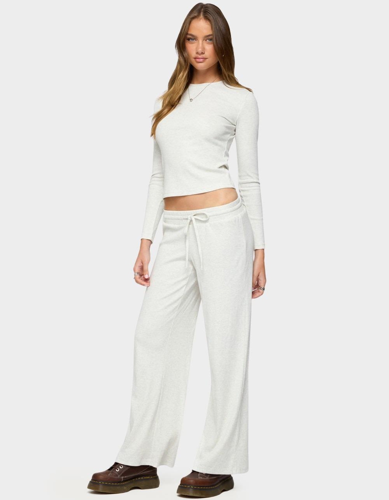 EDIKTED Cicilia Straight Leg Ribbed Pants image number 4