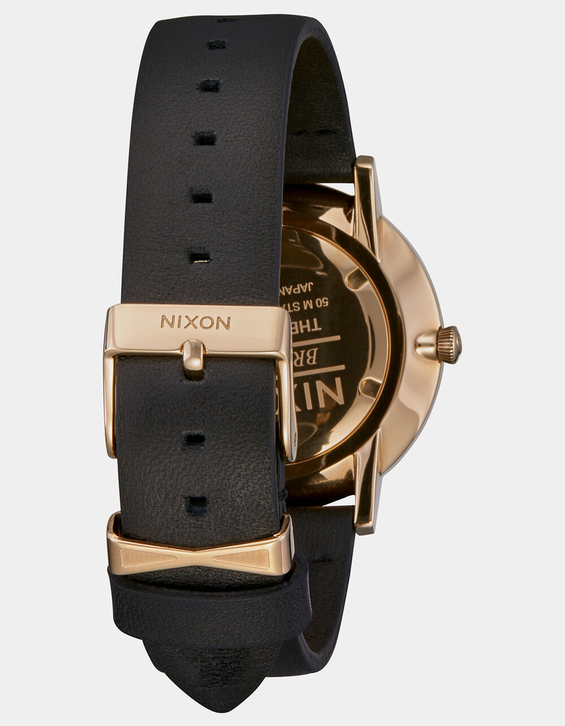 NIXON Porter Leather Gold & Bar Watch image number 2