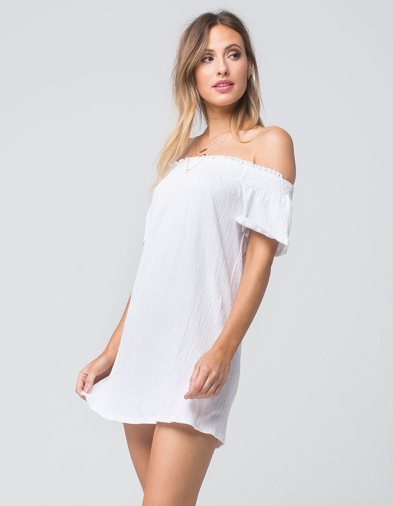 FULL TILT Off The Shoulder Gauze Dress image number 1