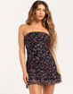 FULL TILT Cinch Ruffle Tube Bodycon Womens Dress image number 2