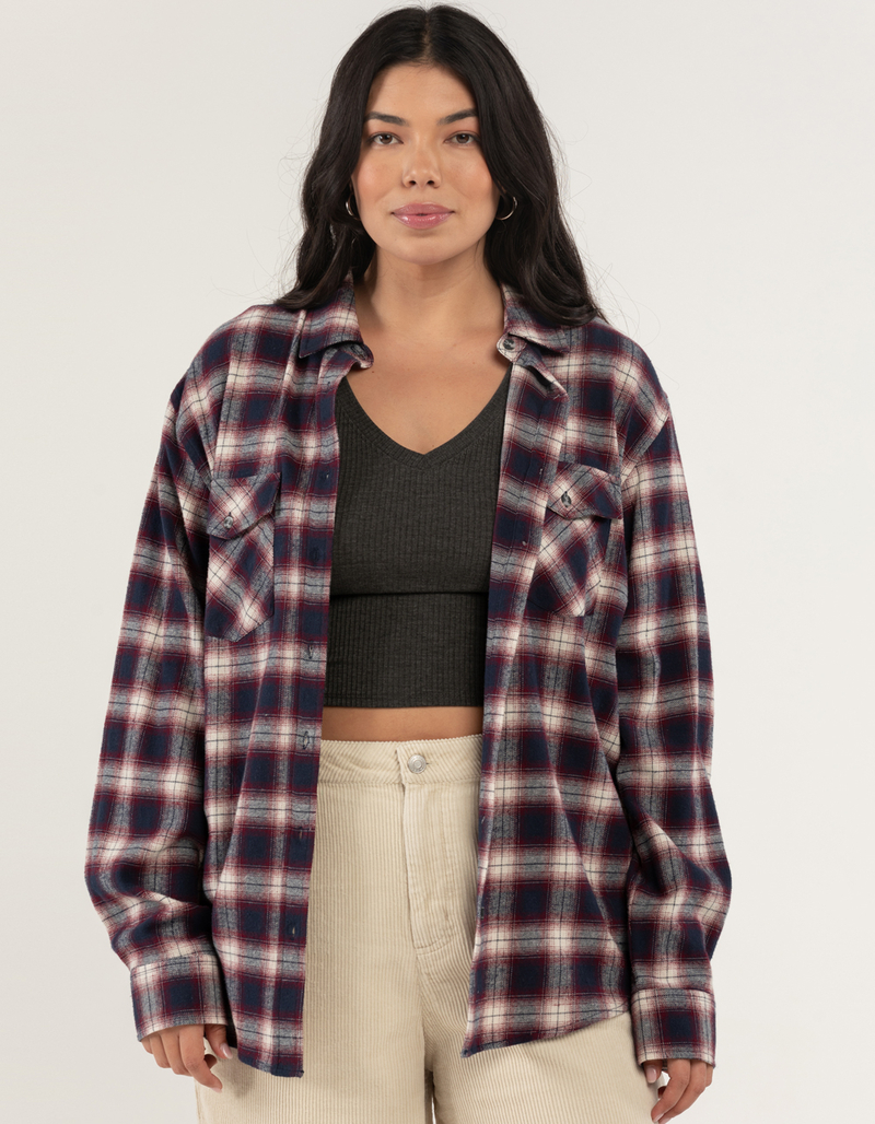 RSQ Womens Plaid Oversized Flannel image number 0