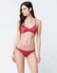 RVCA Solid Super Cheeky Burnt Red Bikini Bottoms image number 4