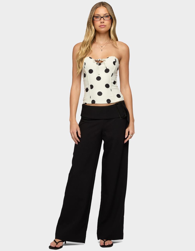 EDIKTED Cerise Buckle Low Rise Baggy Pants image number 4