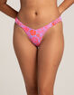 KULANI KINIS Cherry Berry Retro Y Thong Bikini Bottoms image number 2