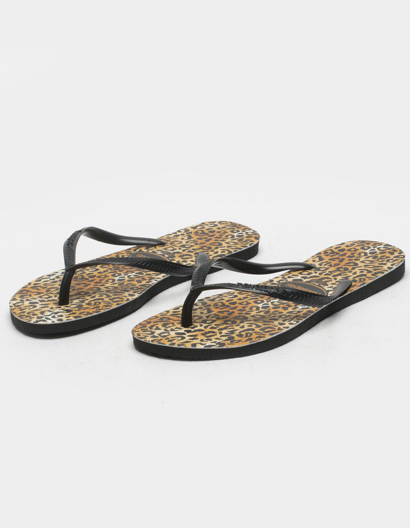 HAVAIANAS Slim Animals Womens Leopard Flip Flop Sandals image number 0