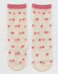Sheer Pink Heart Womens Ankle Socks image number 1