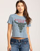 FULL TILT Restless Road Horn Womens Baby Tee image number 1