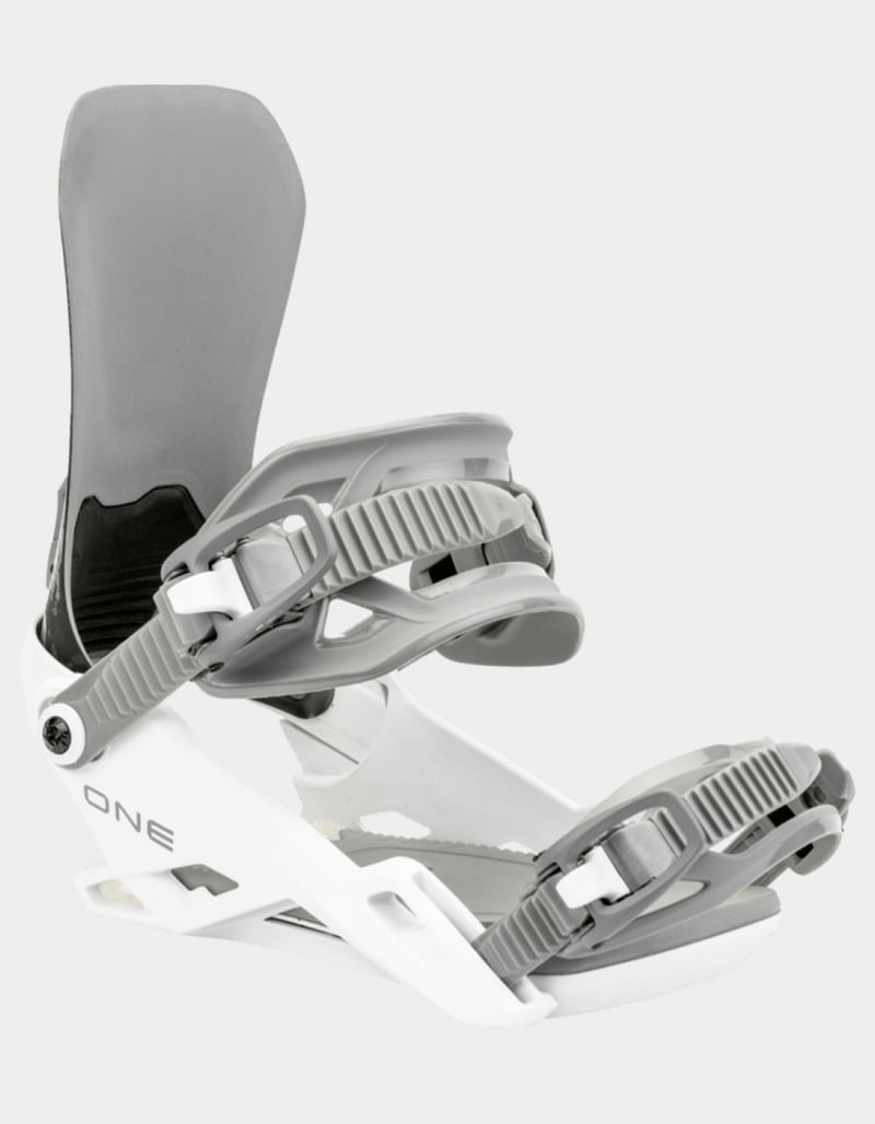 NITRO One Mens Snowboard Bindings WHT/GRAY Tillys