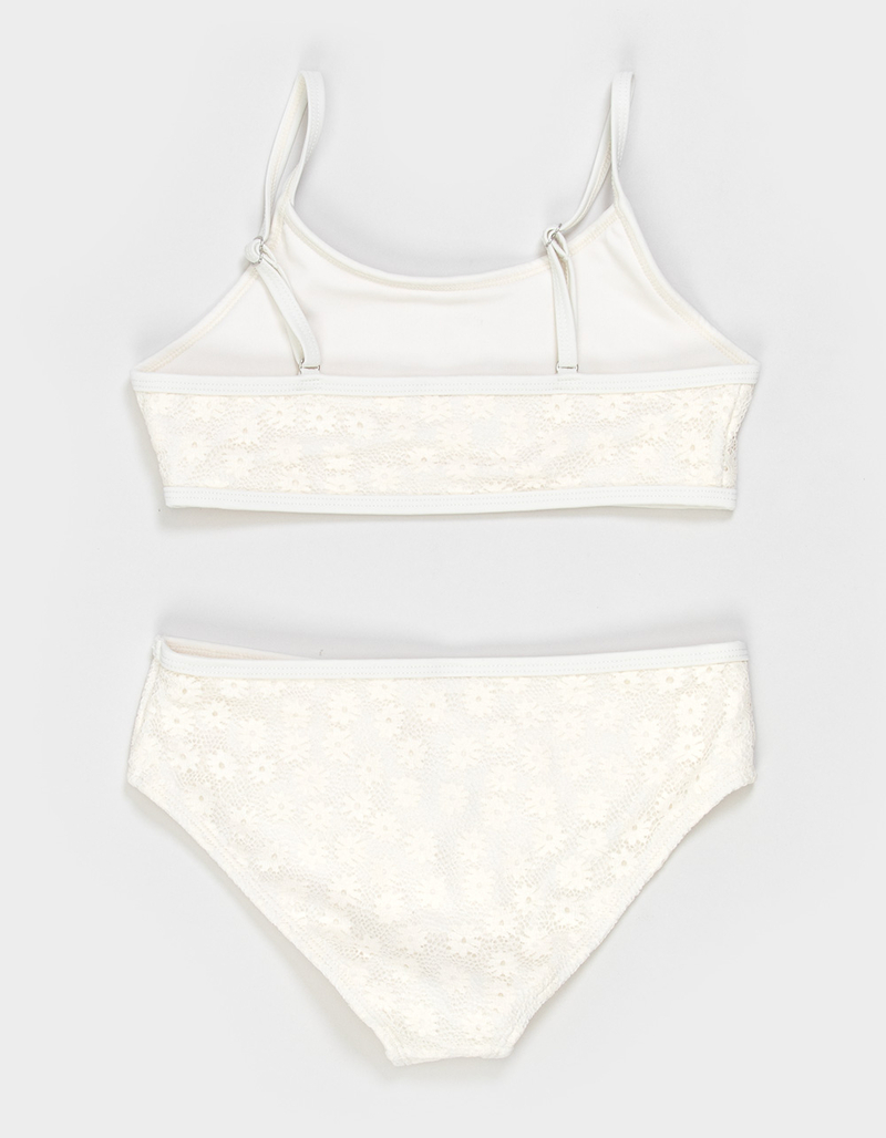FULL TILT Textured Girls Bralette Bikini Set image number 2