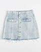 TRACTR Hail Mary Girls Light Wash Denim Mini Skirt image number 1